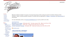 Desktop Screenshot of bostoncornhole.com